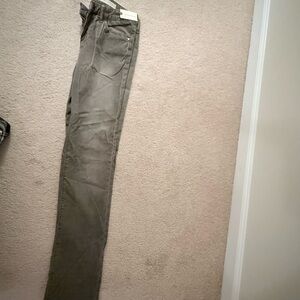 Anthropologie Slim Gray corduroy pants